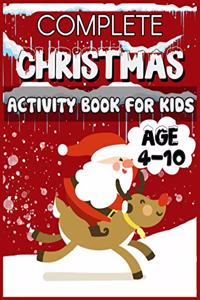 Complete Christmas Activity Book for Kids Age 4-10