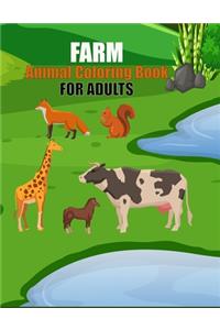 Farm Animal Coloring Book For Adults
