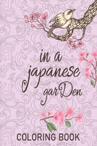 In a japanese garden coloring book