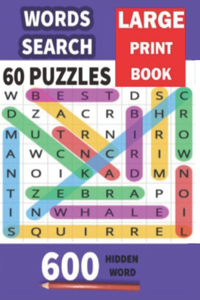 Word Search Puzzle: Large print