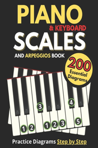 Piano & Keyboard Scales and Arpeggios Book, Practice Diagrams Step by Step