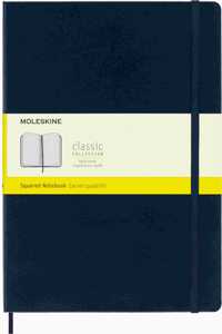 Moleskine Sapphire Blue Notebook Extra Large Squared Hard