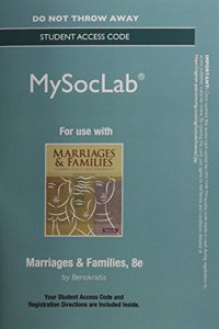 New Mysoclab Without Pearson Etext -- Standalone Access Card -- For Marriages and Families