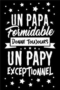 Un Papa formidable donne toujours un Papy Exceptionnel: Journal Intime ou Carnet de Notes Personnel pour Grand-Père. Cadeau pour l'Anniversaire de votre Grand-Pere ou Cadeaux pour célébrer la Fête des Pèr