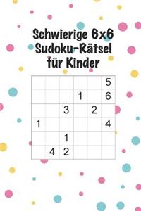 Schwierige 6x6 Sudoku-Rätsel für Kinder