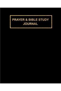 Prayer & Bible Study Journal: Black Minimalist Daily Prayer Reflection Journal, Sermon Notes, Bible Verses & Inspirational Quotes Gratitude Journal with Prompts