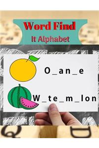 Word Find It Alphabet
