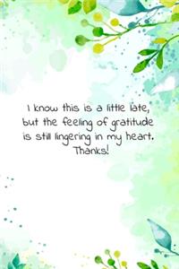 I know this is a little late, but the feeling of gratitude is still lingering in my heart. Thanks!