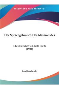 Der Sprachgebrauch Des Maimonides