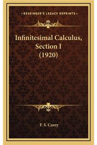 Infinitesimal Calculus, Section I (1920)