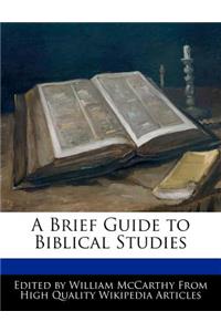 A Brief Guide to Biblical Studies