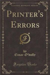 Printer's Errors (Classic Reprint)