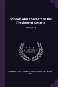 Schools and Teachers in the Province of Ontario