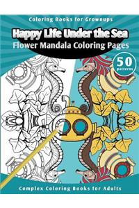 Coloring Books for Grownups Happy Life Under the Sea