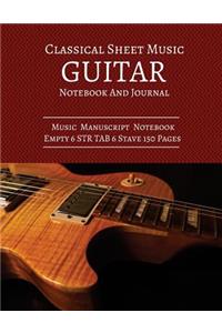 Classical Sheet Music Notebook And Journal