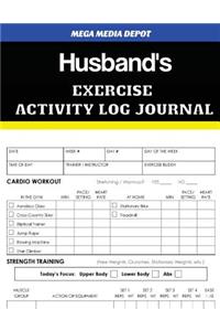 Husband's Exercise Activity Log Journal