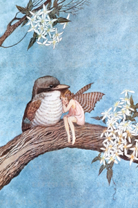 Fairy & Bird Embracing - Fairy Greeting Card