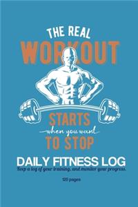 The Real Workout Daily Fitness Log