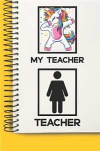 My Teacher Awesome unicorn Tutor Gift For Best My Teacher A beautiful personalized
