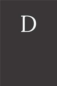 Buchstabe D Notizbuch