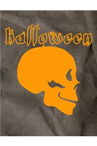 Halloween: Gold Skull - Perfect Halloween Coloring And Sketchbook for Toddlers And Preschoolers 18 Months To 4 Years Old With Big Not-So-Scary Pictures To Trac