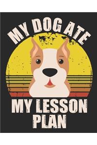 My dog at my lesson plan
