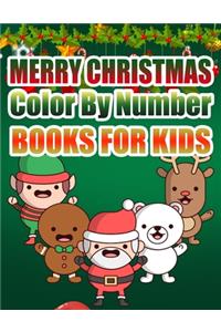 Merry Christmas Color By Number Books For Kids
