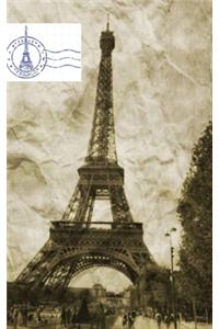 Eiffel Tower vintage cream color blank page journal