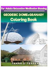 GEODESIC DOME+GRANARY Coloring book for Adults Relaxation Meditation Blessing
