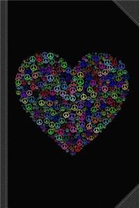 Peace and Love Peace Sign Heart Journal Notebook