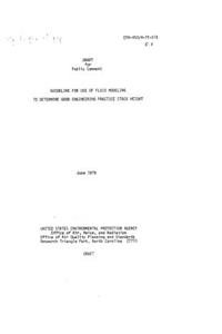 Guideline for Use of Fluid Modeling to Determine Good Engineering Practice Stack Height