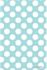 Classic Mole Notebook - Blue White Dots (Bullet Journal): 5.25 X 8, Classic Dotted Grid Journal, Durable Cover - 110 Pages (Bullet Journal)