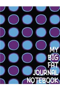 My Big Fat Journal Notebook Big Circles Purple and Blue