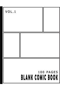 Blank Comic Book 100 Pages - Size 8.5 x 11 Inches Volume 1