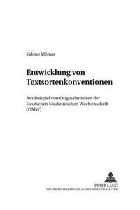 Entwicklung Von Textsortenkonventionen