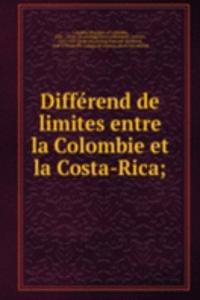 Differend de limites entre la Colombie et la Costa-Rica