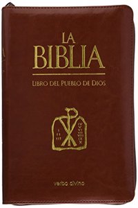 La Biblia. Libro del Pueblo de Dios: Edicion simil piel con cremallera