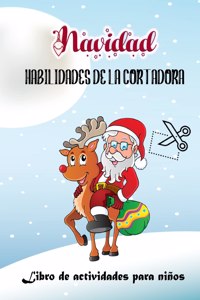 Libro de actividades de navidad con tijeras para niños