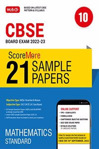 21 Sample Papers Class 10 Mathematics Standard Book For 2023 Board Exam