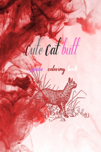 Cute Cat butt Space Coloring Book