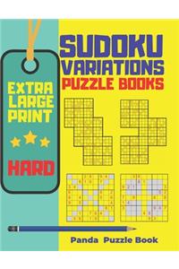 Extra Large Print Sudoku Variations Puzzle Books Hard