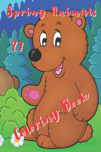 Spring Animals Coloring Book