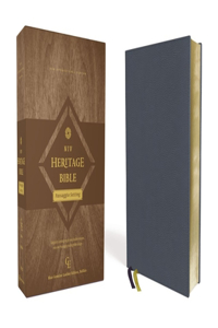 Niv, Heritage Bible, Passaggio Setting, Genuine Leather, Buffalo, Blue, Line Matched, Art Gilded Edges, Comfort Print