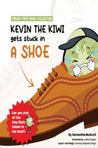 Kevin the kiwi gets stuck in a shoe