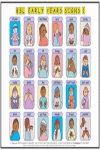 Let's Sign BSL Early Years & Baby Signs: Poster/Mats A3 Set of 2 (British Sign Language)