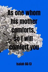 As one whom his mother comforts so I will comfort you - Isaiah 66