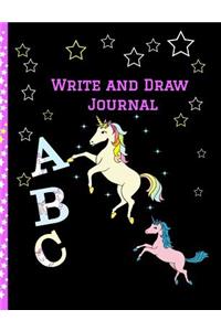 Write and Draw Journal: Grades K-2: Primary Composition Lined and Half Page Lined Paper with Drawing Space (7.4" x 9.6" Notebook), Learn To Write and Draw Journal