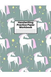 Handwriting Practice Paper Workbook