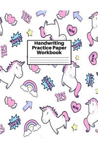 Handwriting Practice Paper Workbook