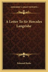 A Letter To Sir Hercules Langrishe